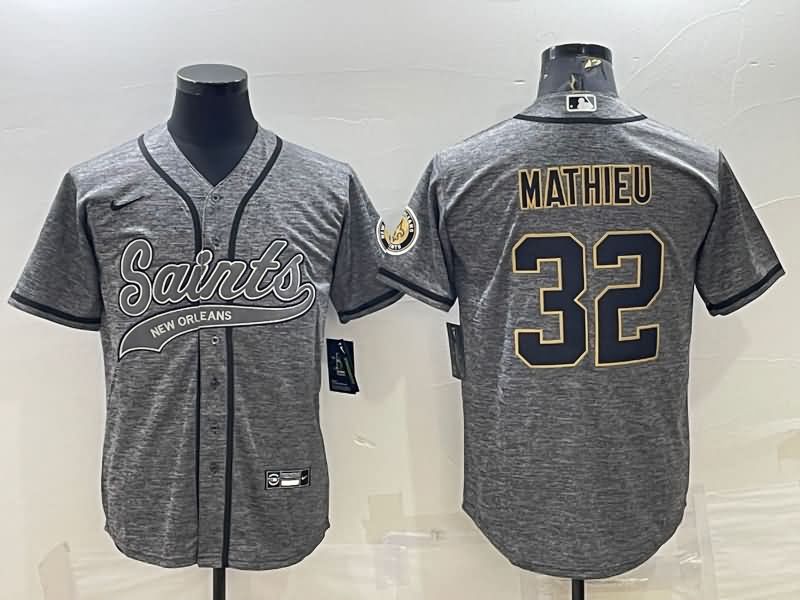 New Orleans Saints Grey MLB&NFL Jersey