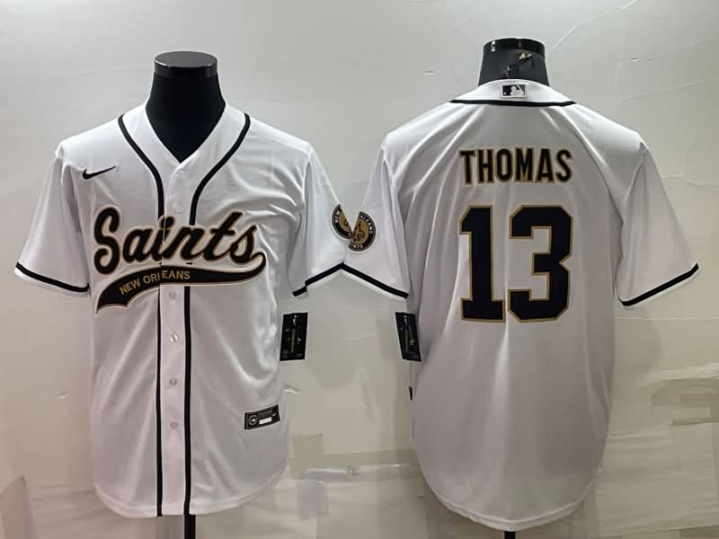 New Orleans Saints White MLB&NFL Jersey