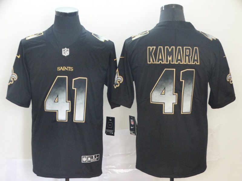 New Orleans Saints Black Smoke Fashion NFL Jersey