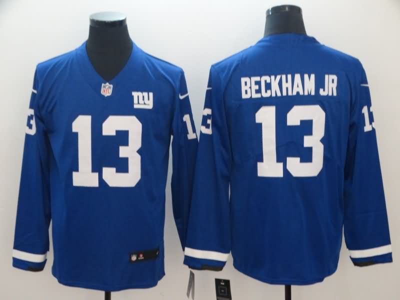 New York Giants Blue Long Sleeve NFL Jersey