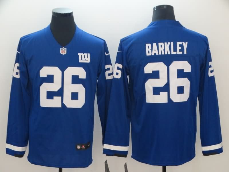 New York Giants Blue Long Sleeve NFL Jersey