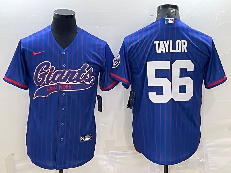 New York Giants Blue MLB&NFL Jersey 02