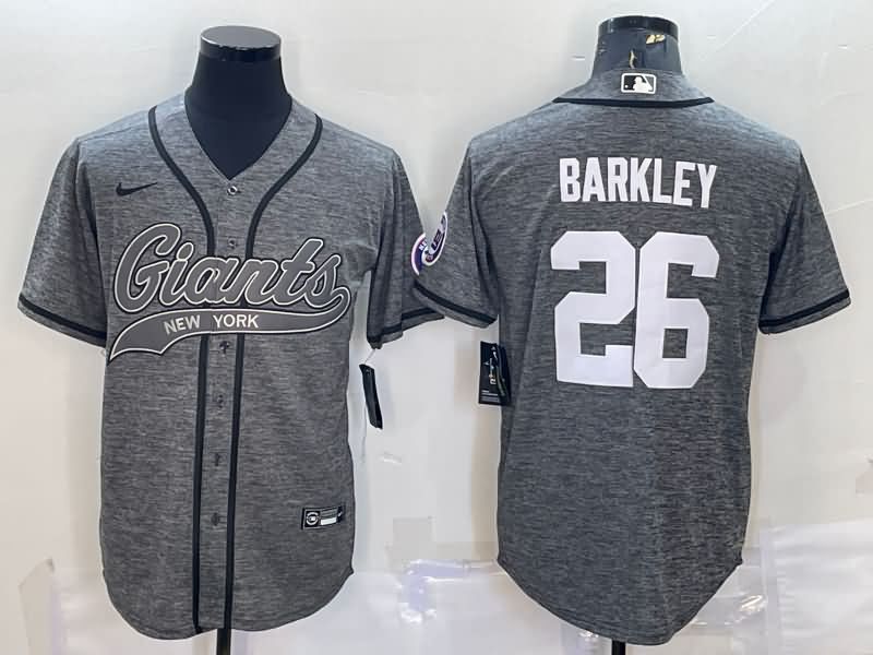 New York Giants Grey MLB&NFL Jersey