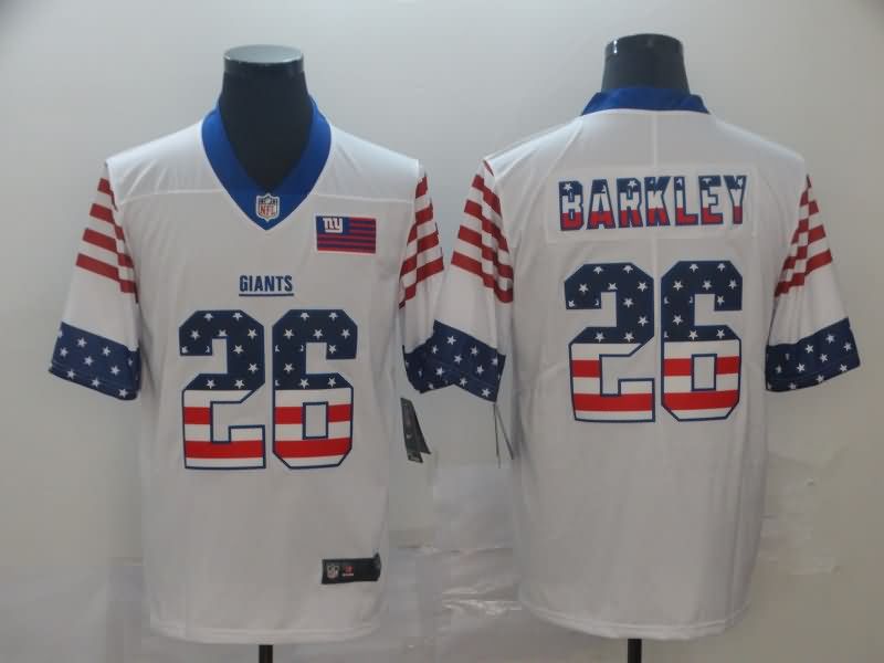 New York Giants White USA Flag NFL Jersey