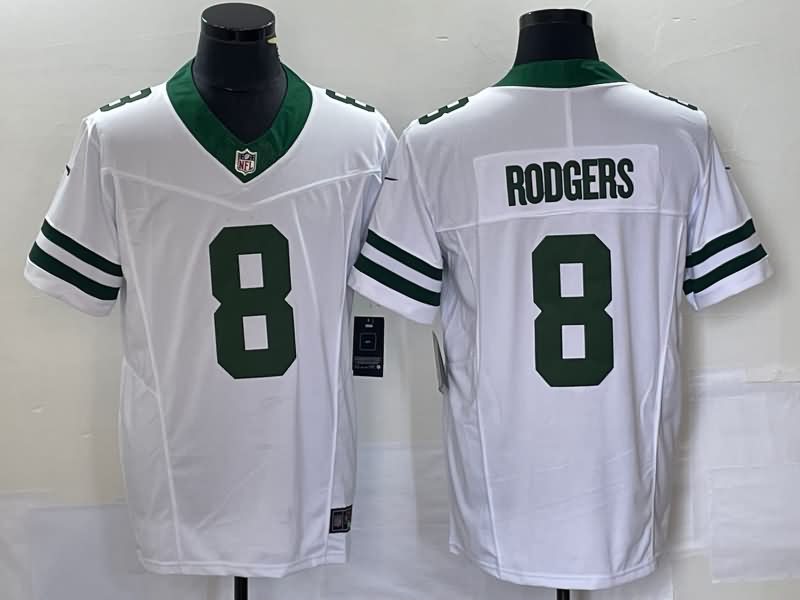 New York Jets White Retro NFL Jersey 02