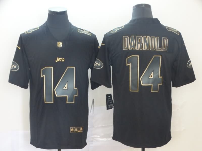 New York Jets Black Gold Vapor Limited NFL Jersey