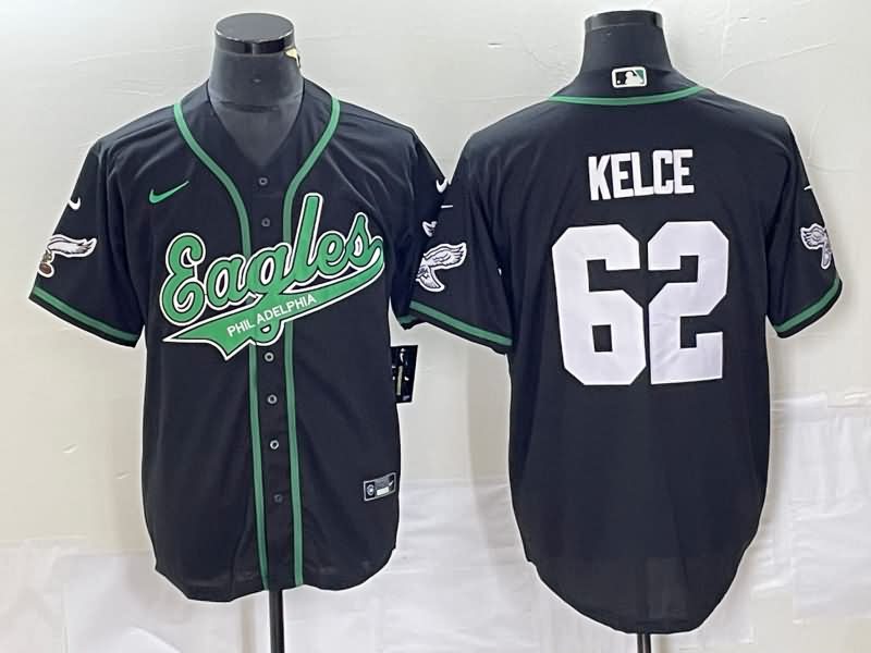 Philadelphia Eagles Black MLB&NFL Jersey 04