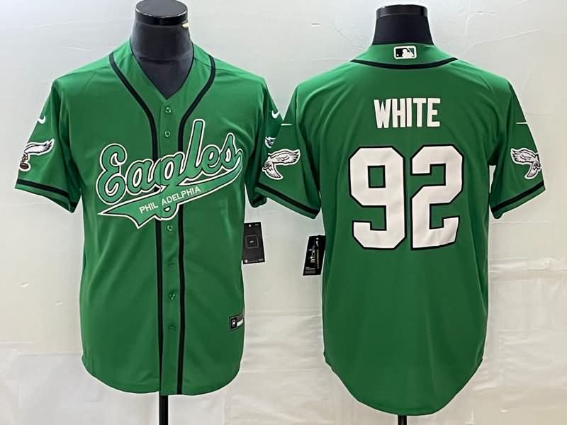 Philadelphia Eagles Green MLB&NFL Jersey 03