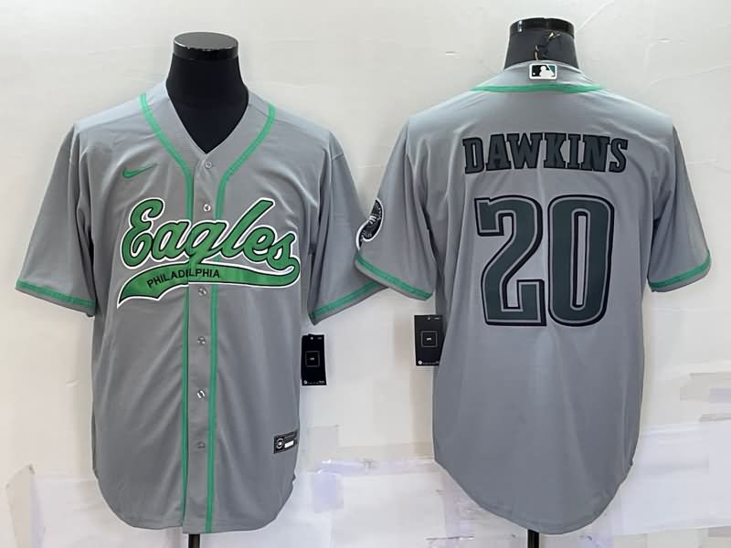 Philadelphia Eagles Grey MLB&NFL Jersey