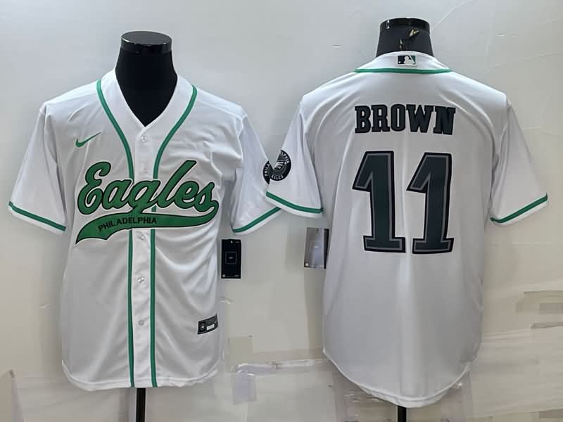 Philadelphia Eagles White MLB&NFL Jersey