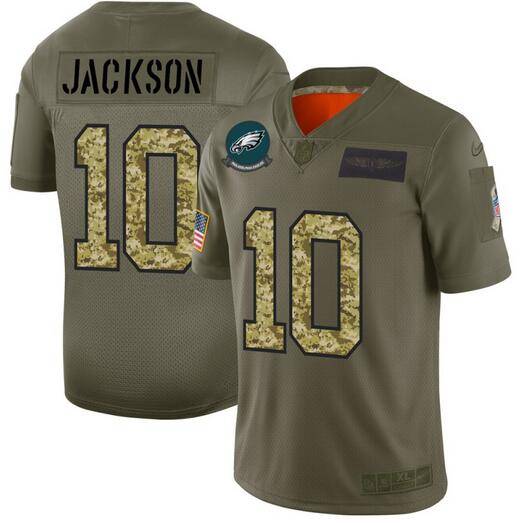 Philadelphia Eagles Olive Salute To Service NFL Jersey 04