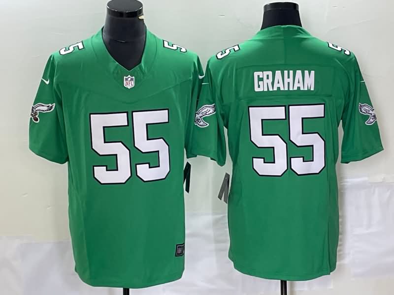 Philadelphia Eagles Green Retro NFL Jersey 03