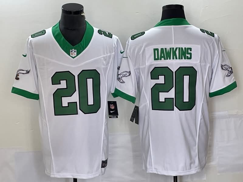 Philadelphia Eagles White Retro NFL Jersey 02