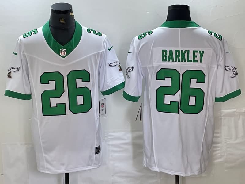 Philadelphia Eagles White Retro NFL Jersey 02