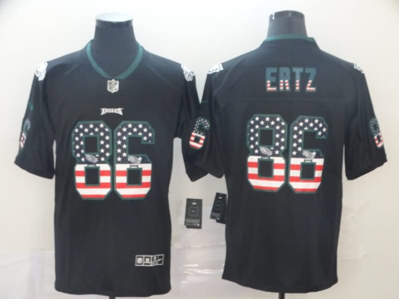 Philadelphia Eagles Black USA Flag NFL Jersey