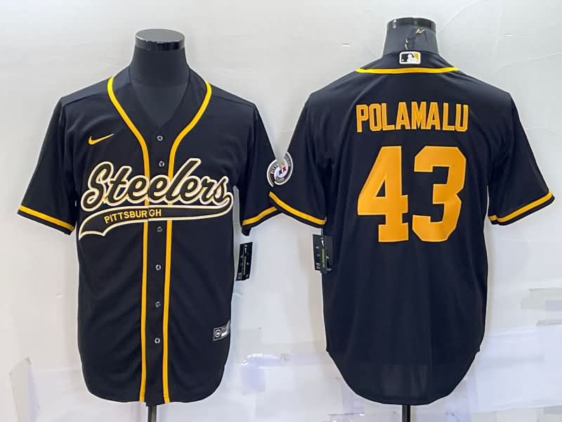 Pittsburgh Steelers Black MLB&NFL Jersey