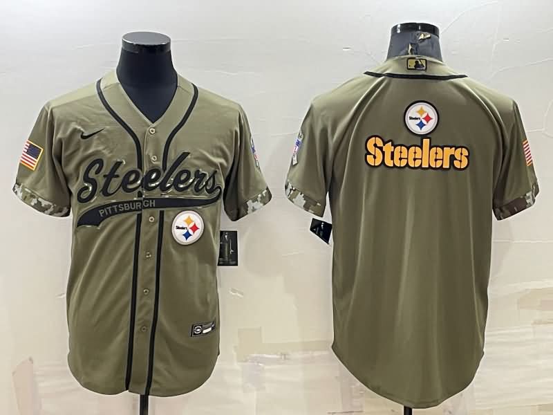 Pittsburgh Steelers Olive Salute To Service MLB&NFL Jersey