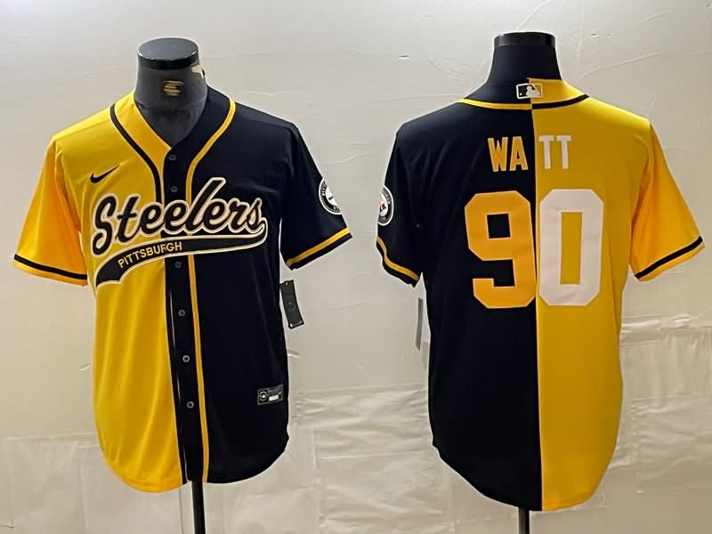 Pittsburgh Steelers Yellow Black MLB&NFL Jersey