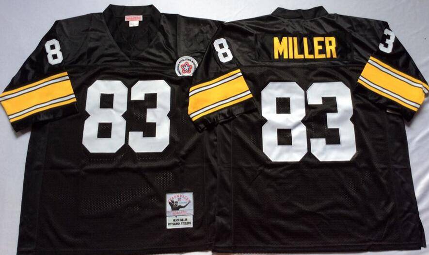 Pittsburgh Steelers Black Retro NFL Jersey