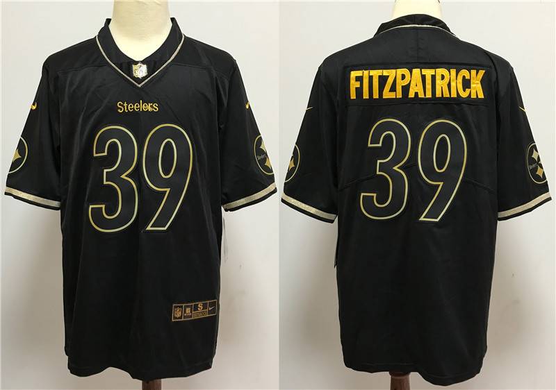 Pittsburgh Steelers Black Gold Retro NFL Jersey