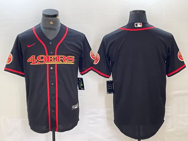 San Francisco 49ers Black MLB&NFL Jersey 04