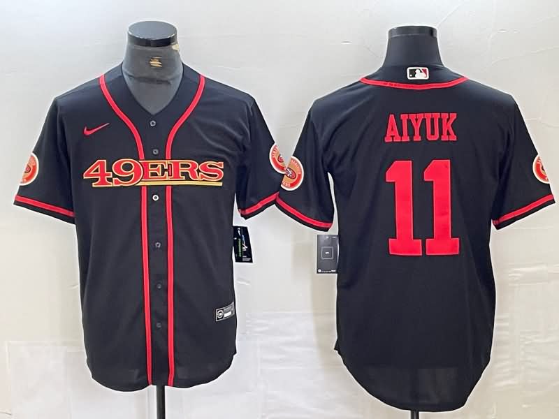 San Francisco 49ers Black MLB&NFL Jersey 04