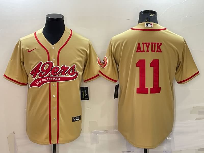 San Francisco 49ers Gold MLB&NFL Jersey