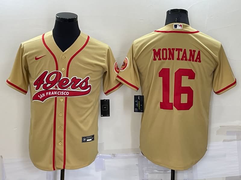 San Francisco 49ers Gold MLB&NFL Jersey