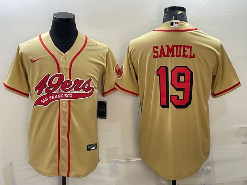 San Francisco 49ers Gold MLB&NFL Jersey 02