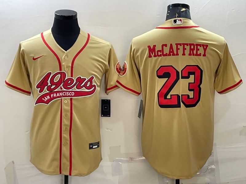 San Francisco 49ers Gold MLB&NFL Jersey 02