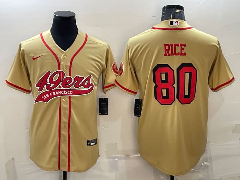 San Francisco 49ers Gold MLB&NFL Jersey 02