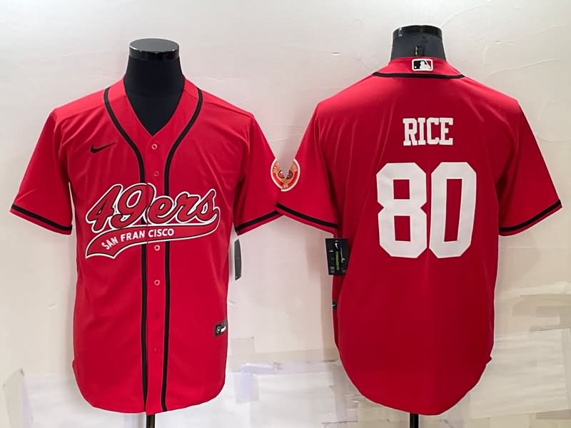 San Francisco 49ers Red MLB&NFL Jersey