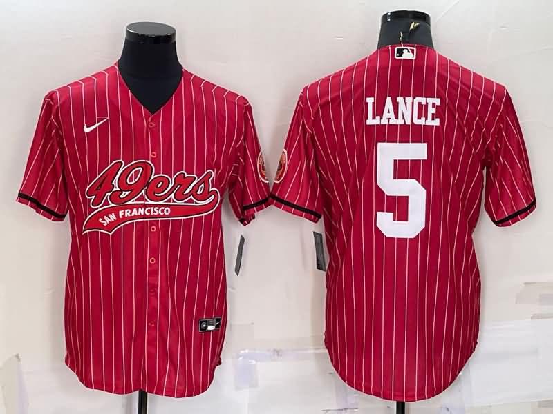 San Francisco 49ers Red MLB&NFL Jersey 02