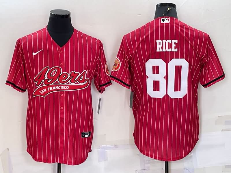 San Francisco 49ers Red MLB&NFL Jersey 02