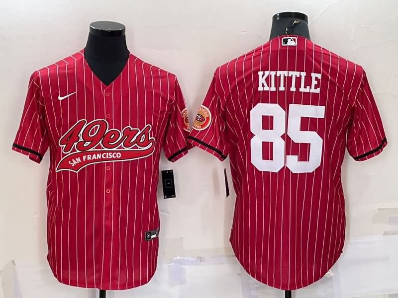 San Francisco 49ers Red MLB&NFL Jersey 02