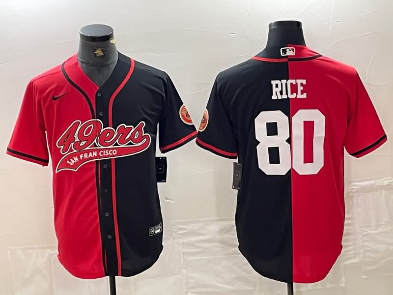 San Francisco 49ers Red Black MLB&NFL Jersey