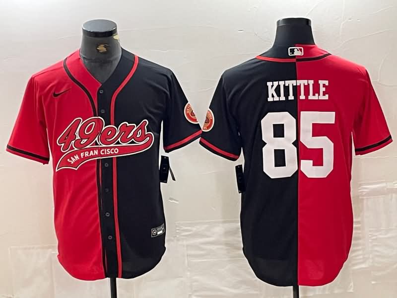 San Francisco 49ers Red Black MLB&NFL Jersey