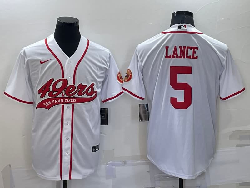 San Francisco 49ers White MLB&NFL Jersey