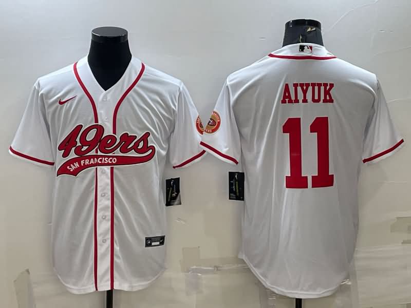 San Francisco 49ers White MLB&NFL Jersey