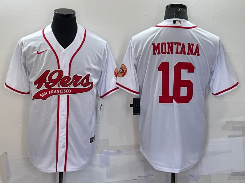 San Francisco 49ers White MLB&NFL Jersey