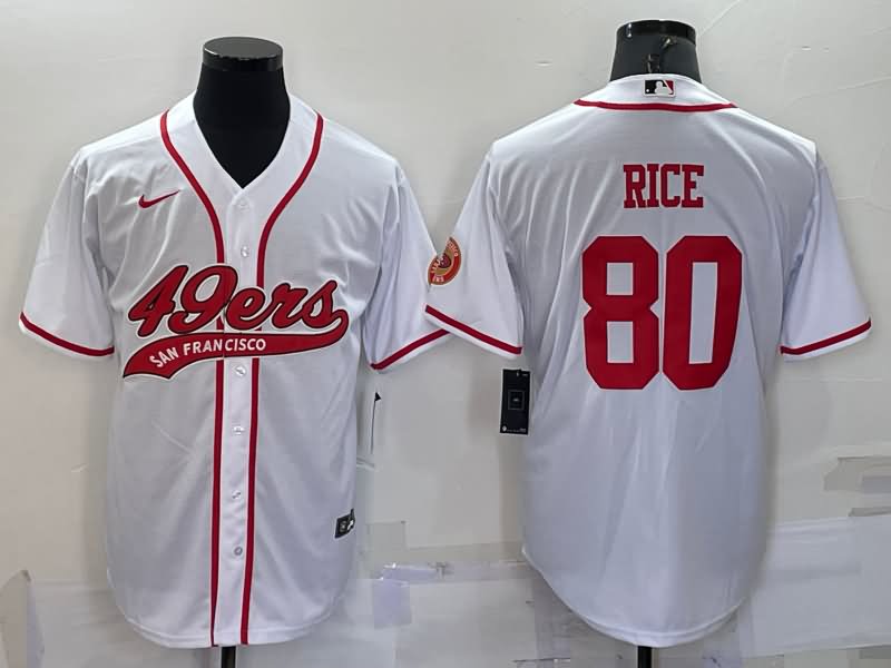 San Francisco 49ers White MLB&NFL Jersey