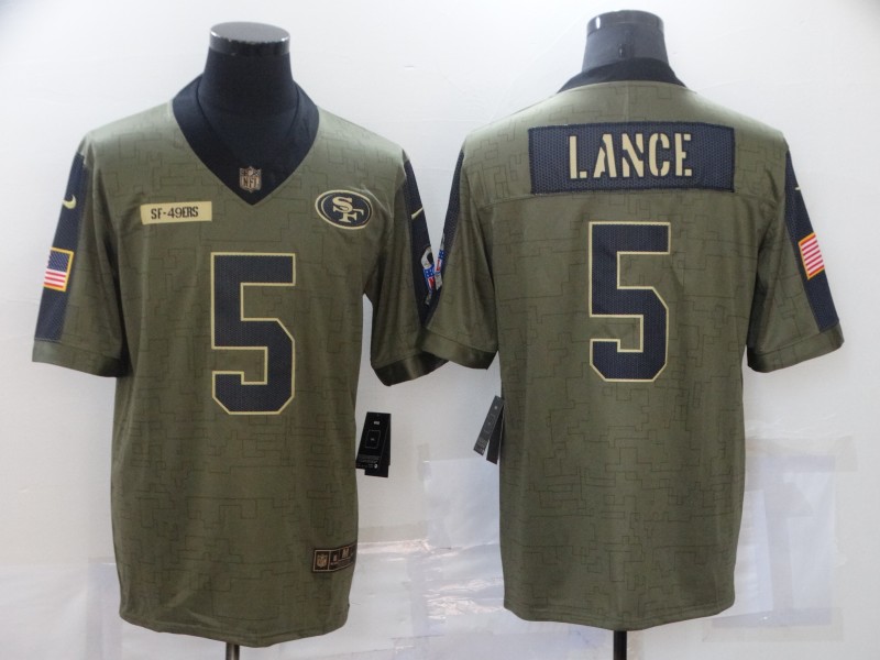 San Francisco 49ers Olive Salute To Service NFL Jersey