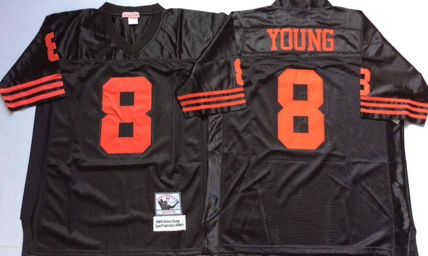 San Francisco 49ers Black Retro NFL Jersey