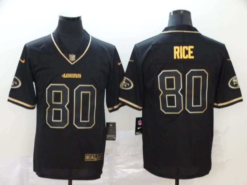 San Francisco 49ers Black Gold Retro NFL Jersey