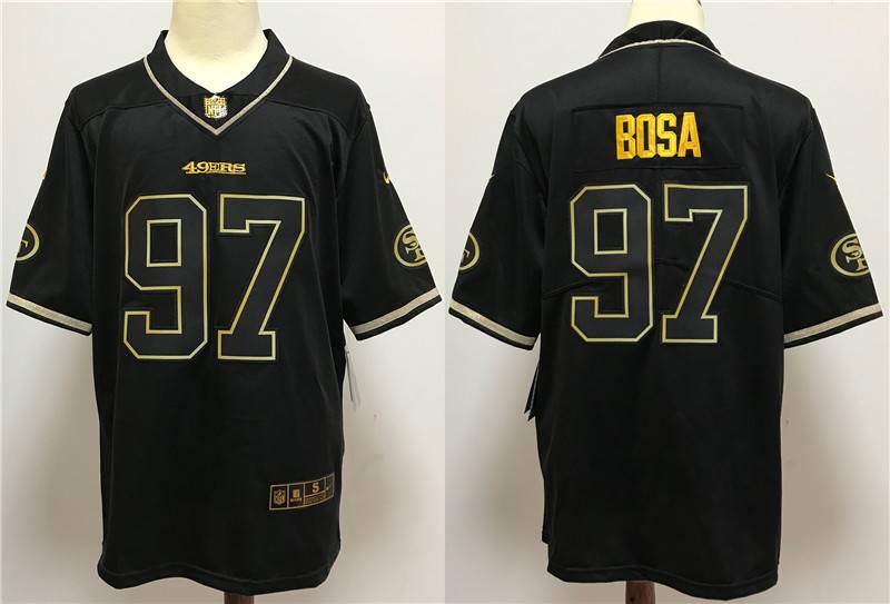 San Francisco 49ers Black Gold Retro NFL Jersey