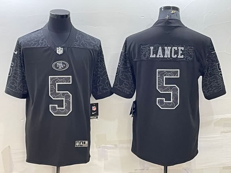 San Francisco 49ers Black RFLCTV NFL Jersey