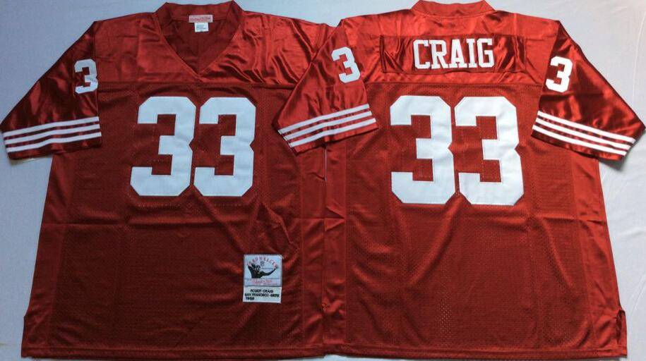 San Francisco 49ers Red Retro NFL Jersey