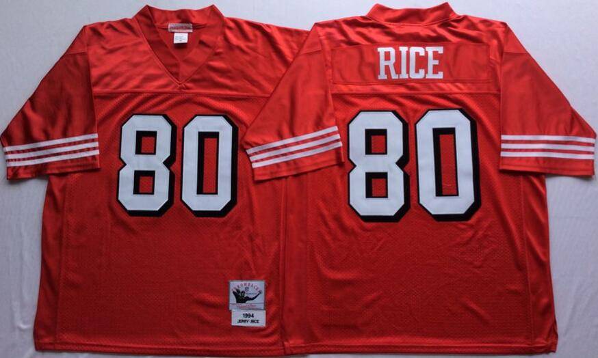 San Francisco 49ers Red Retro NFL Jersey 02