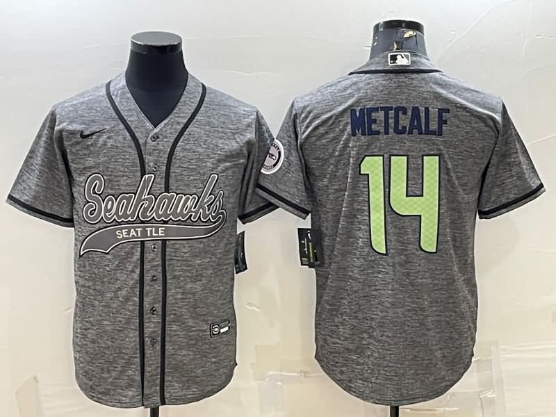 Seattle Seahawks Grey MLB&NFL Jersey 02