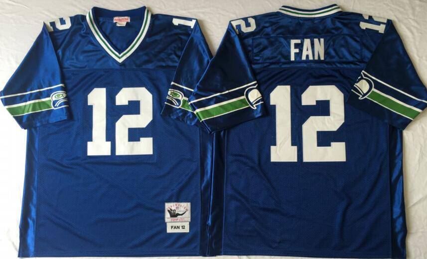 Seattle Seahawks Blue Retro NFL Jersey